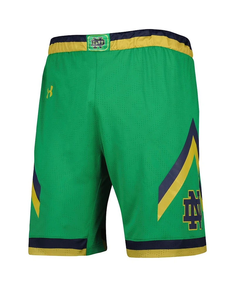 Men's Under Armour Green Notre Dame Fighting Irish Team Replica Basketball Shorts