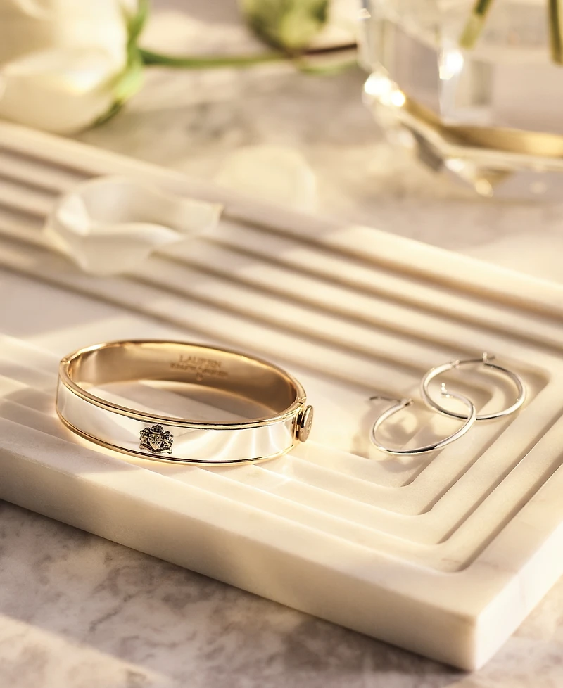 Lauren Ralph Medium Hoop Earrings 1.2"