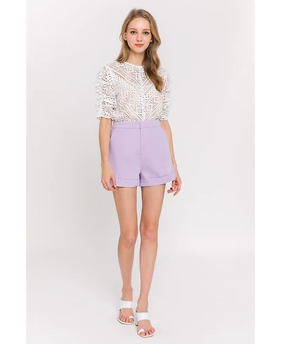 endless rose Women's Tailored Basic Shorts