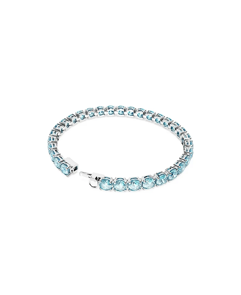 Swarovski Crystal Round Cut Matrix Tennis Bracelet
