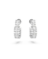 Swarovski Crystal Heart Small Matrix Hoop Earrings