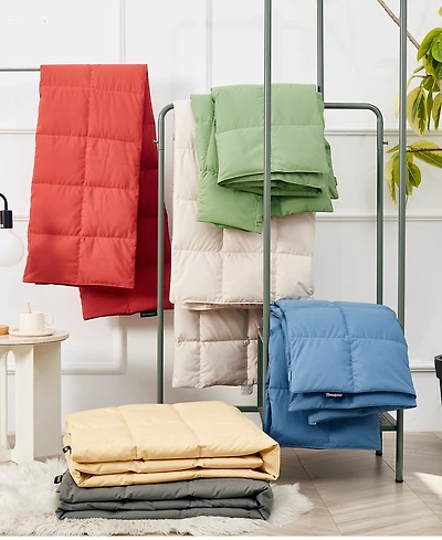 Royal Luxe Packable Down Throw with Storage Bag, 60" x 70", Exclusively at Macy's