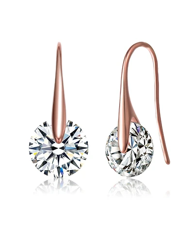 Sterling Silver Moveable Cubic Zirconia Stylish Party Earrings