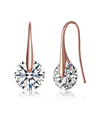 Sterling Silver Moveable Cubic Zirconia Stylish Party Earrings