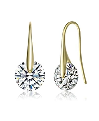 Sterling Silver Moveable Cubic Zirconia Stylish Party Earrings