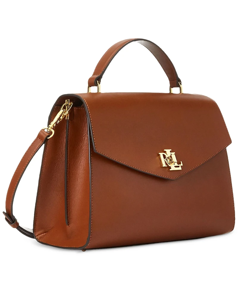 Lauren Ralph Farrah Medium Leather Top-Handle Satchel