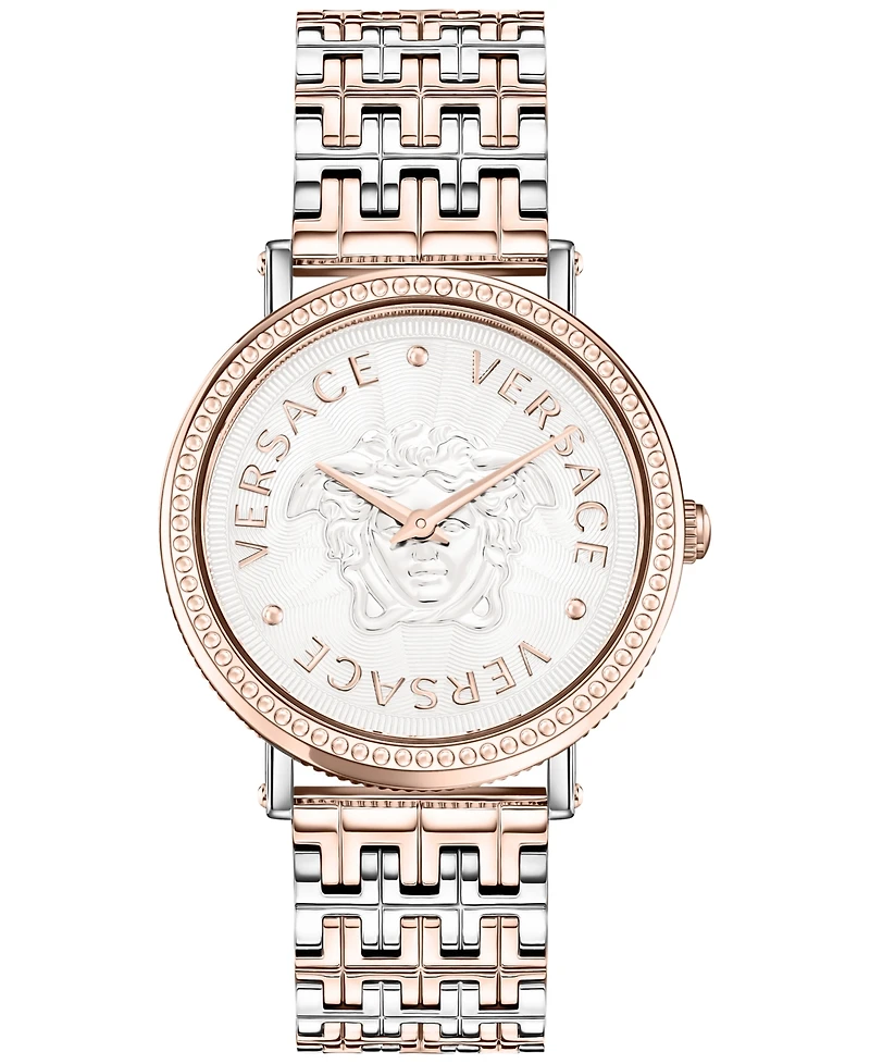 Versace Swiss V-Dollar Two-Tone Bracelet Watch 37mm