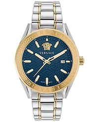 Versace Men's Swiss V-Code Two Tone Bracelet Watch 42mm
