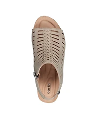 Earth Women's Hana Round Toe Laser Cut Dress Sandals