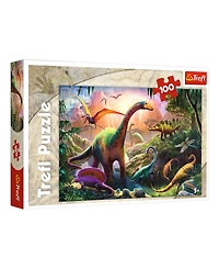 Trefl Red 100 Piece Kids Puzzle - Dinosaurs' Land