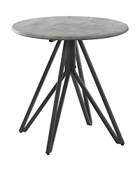 Coaster Home Furnishings 23.5" High Pressure Laminated Round End Table with Hairpin Legs
