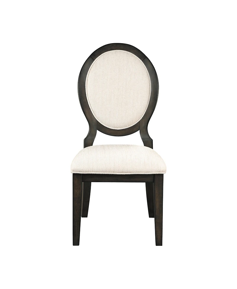 Coaster Home Furnishings 2-Piece Asian Hardwood Twyla Upholstered with Oval Back Dining Chairs Set