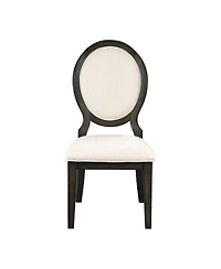 Coaster Home Furnishings 2-Piece Asian Hardwood Twyla Upholstered with Oval Back Dining Chairs Set