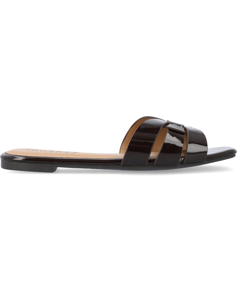 Journee Collection Women's Arrina Slip On Flat Sandals