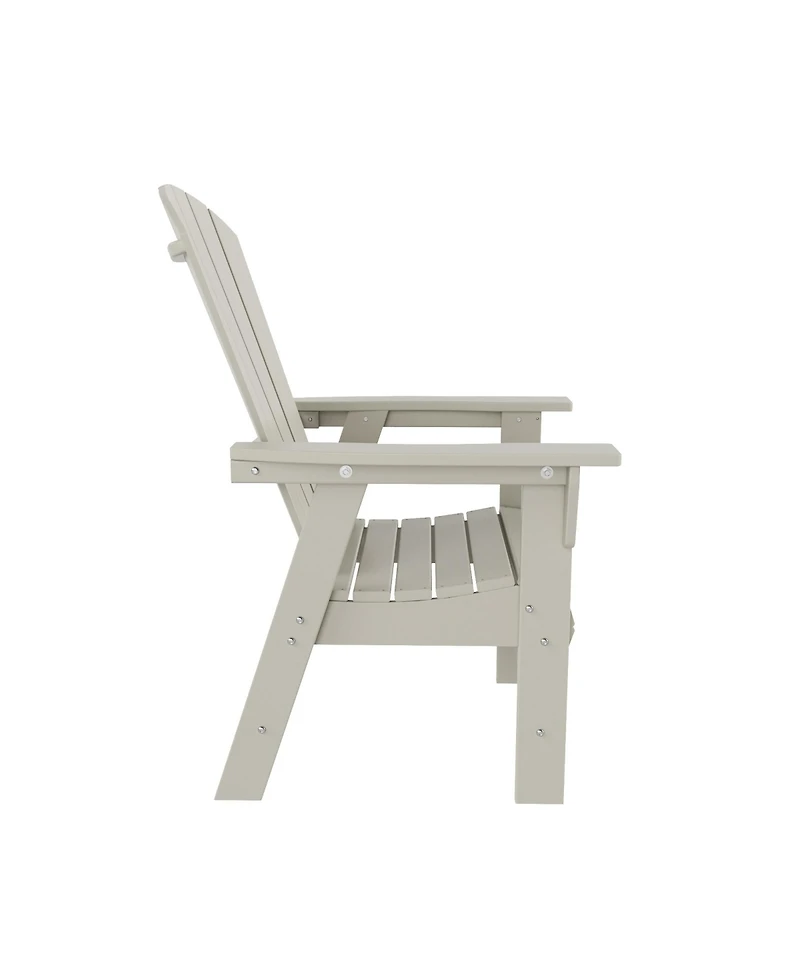 WestinTrends Outdoor Patio Shell-back Adirondack Dining Chair Weather Resistant