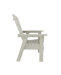 WestinTrends Outdoor Patio Shell-back Adirondack Dining Chair Weather Resistant