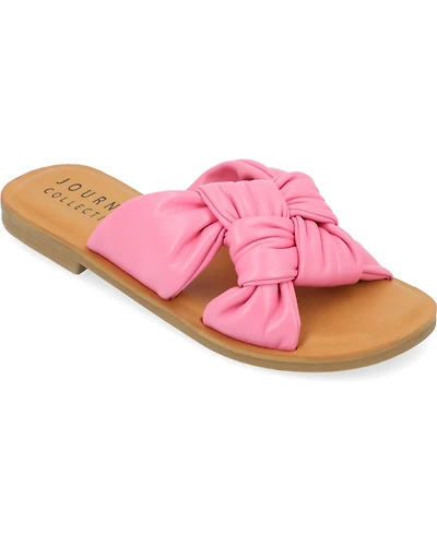 Journee Collection Women's Kianna Woven Flat Sandals