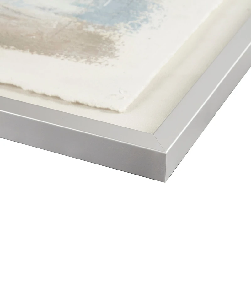 Madison Park Single Piece Ashlar Glass Framed Hand Painted Rice Paper Abstract, 25.5" x 25.5"