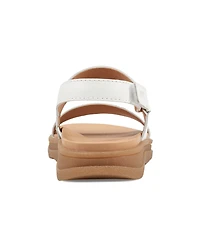 Earth Women's Leah Round Toe Strappy Casual Flat Sandals