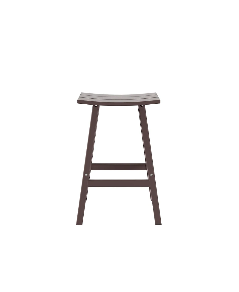 Outdoor Patio Adirondack Bar Height Stool Saddle Seat Chair