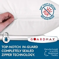 Guardmax Waterproof Zippered Pillow Protector - Queen Size