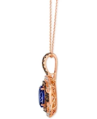 Le Vian Blueberry Tanzanite (1-3/4 ct. t.w.) & Diamond (1-1/10 ct. t.w.) Pendant Necklace in 14k Rose Gold, 18" + 2" extender