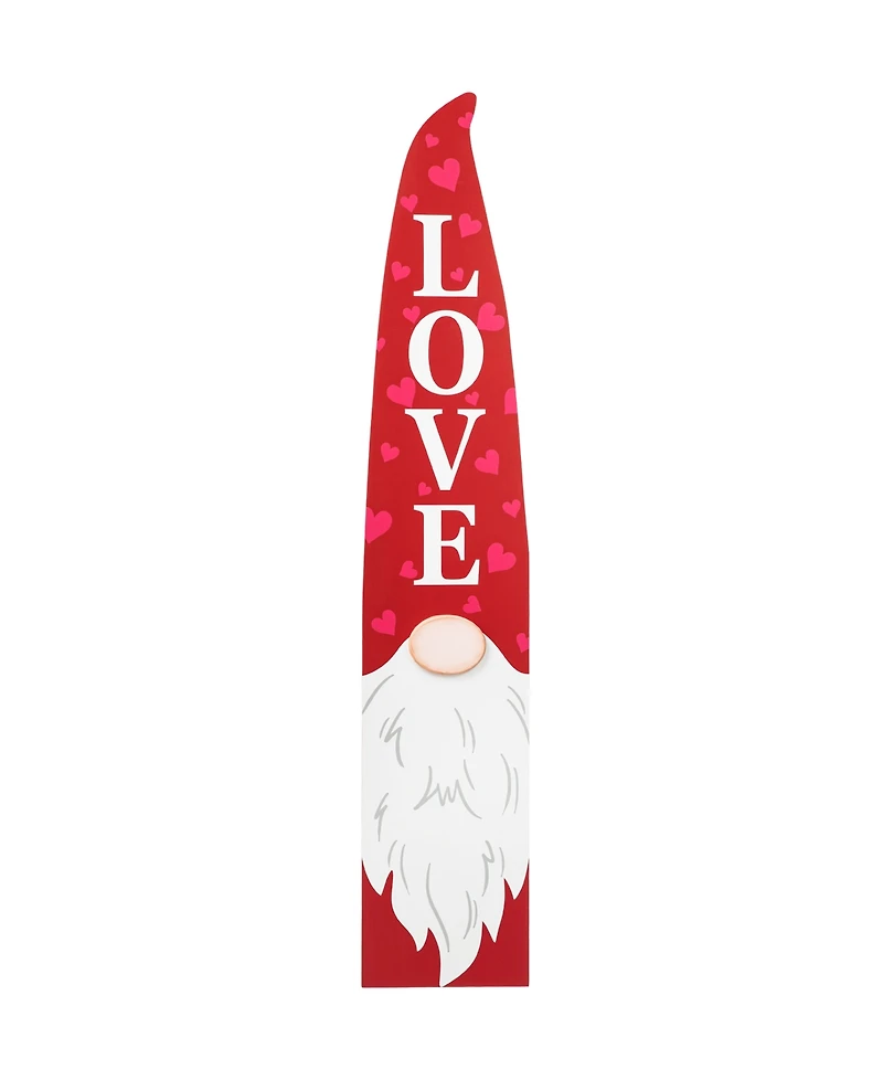 Glitzhome 42" H Valentine's Wooden Gnome Porch Decor