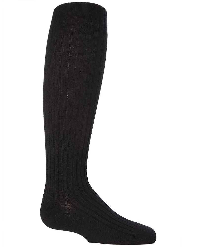 MeMoi Little Girls Ribbed Cotton Blend Sweater Tights
