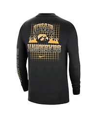 Men's Nike Black Iowa Hawkeyes Tour Max 90 Long Sleeve T-shirt