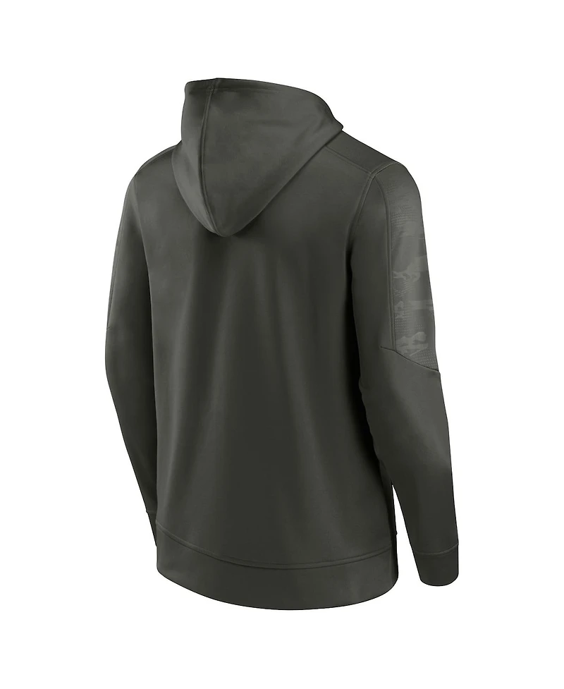 Men's Fanatics Olive Wisconsin Badgers Oht Military-Inspired Appreciation Guardian Pullover Hoodie