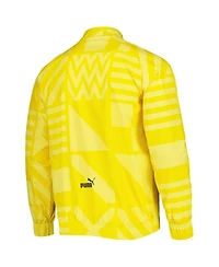 Men's Puma Yellow Borussia Dortmund Pre-Match Raglan Full-Zip Training Jacket