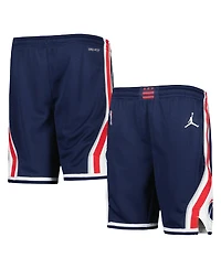 Big Boys and Girls Jordan Navy Washington Wizards Statement Edition Swingman Performance Shorts