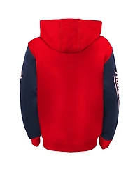 Youth Boys Red Washington Nationals Poster Board Full-Zip Hoodie