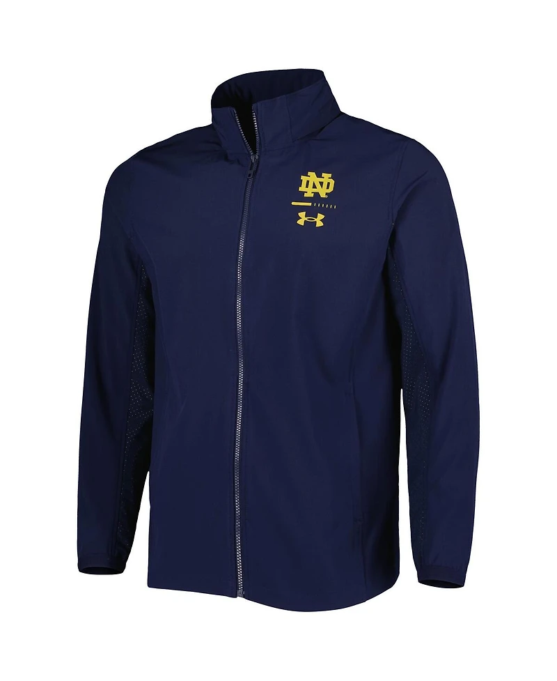 Men's Under Armour Navy Notre Dame Fighting Irish Squad 3.0 Full-Zip Jacket