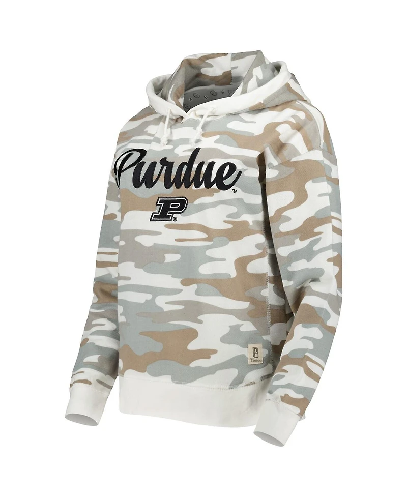 Women's Pressbox Camo Purdue Boilermakers San Pablo Pullover Hoodie