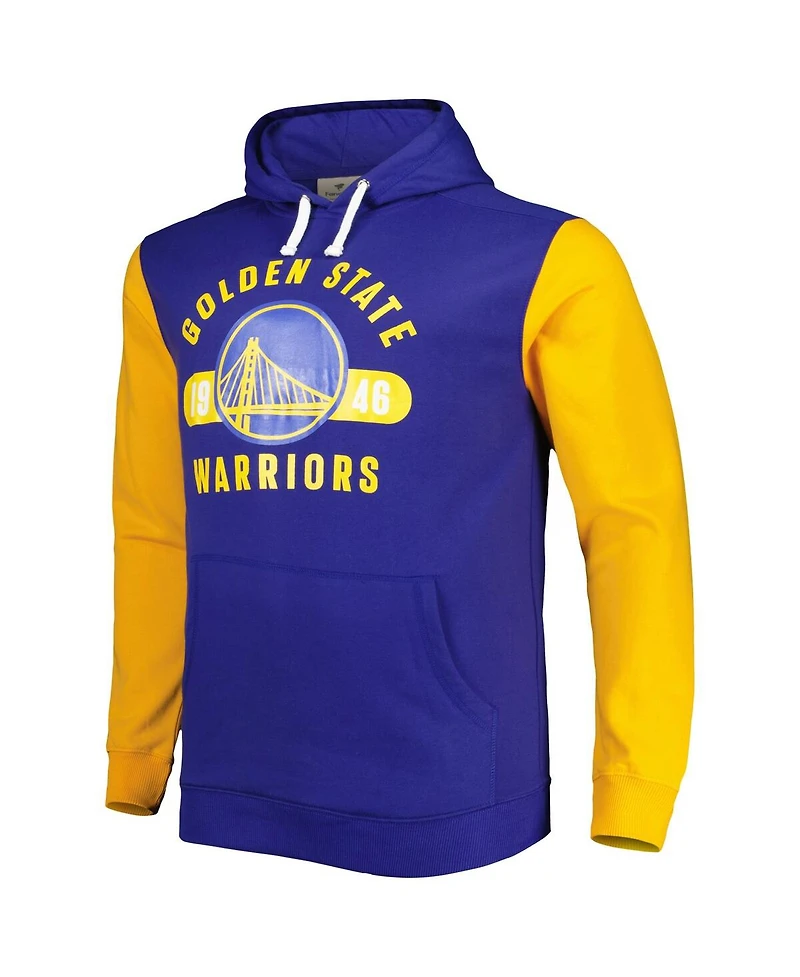 Men's Fanatics Royal, Gold Golden State Warriors Big and Tall Bold Attack Pullover Hoodie