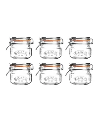 Kilner Square Clip Top Jar 17 oz, Set of 6