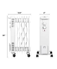 1500W Oil-Filled Heater Portable Radiator Space Heater