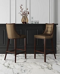 Manhattan Comfort Fifth Avenue Leatherette Upholstered Barstool