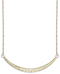 Diamond-Cut Curved Bar Pendant Necklace in 14k Gold