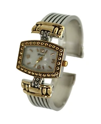 Olivia Pratt Two Tone Detailed Bangle Women Watch