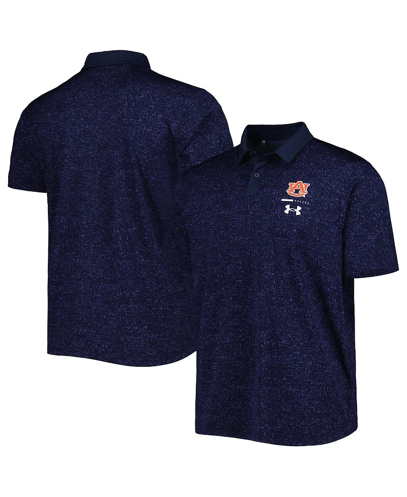 Men's Under Armour Navy Auburn Tigers Static Performance Polo Shirt