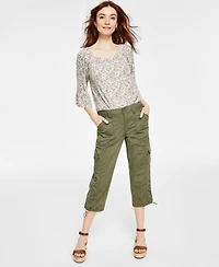 Style & Co Women's Mid-Rise Cargo Capri Pants, Exclusively at Macy's