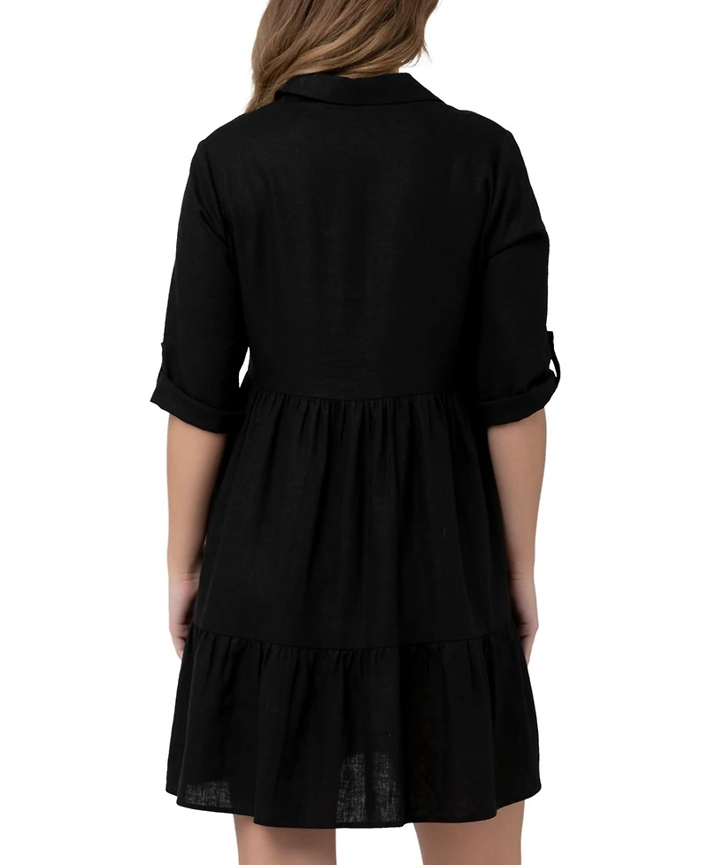 Ripe Maternity Adel Button Through Shirt Dress