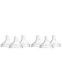 Dr. Browns Baby Dr. Brown's Wide-Neck Baby Bottle Nipple, Level 2 (3m+), 6 Count