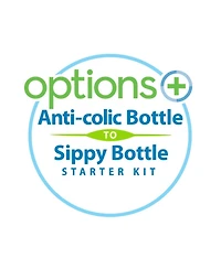 Dr. Browns Baby Anti-Colic Options+ Wide-Neck Baby Bottle to Sippy Bottle, 9oz, 2 pack