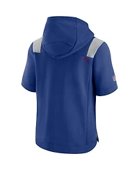 Men's Nike Royal New York Giants Sideline Showout Short Sleeve Full-Zip Hoodie