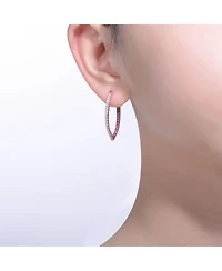 Sterling Silver Cubic Zirconia Hoop Earrings