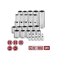 Powerbuilt 85 Piece Pro Tech Metric Socket Set