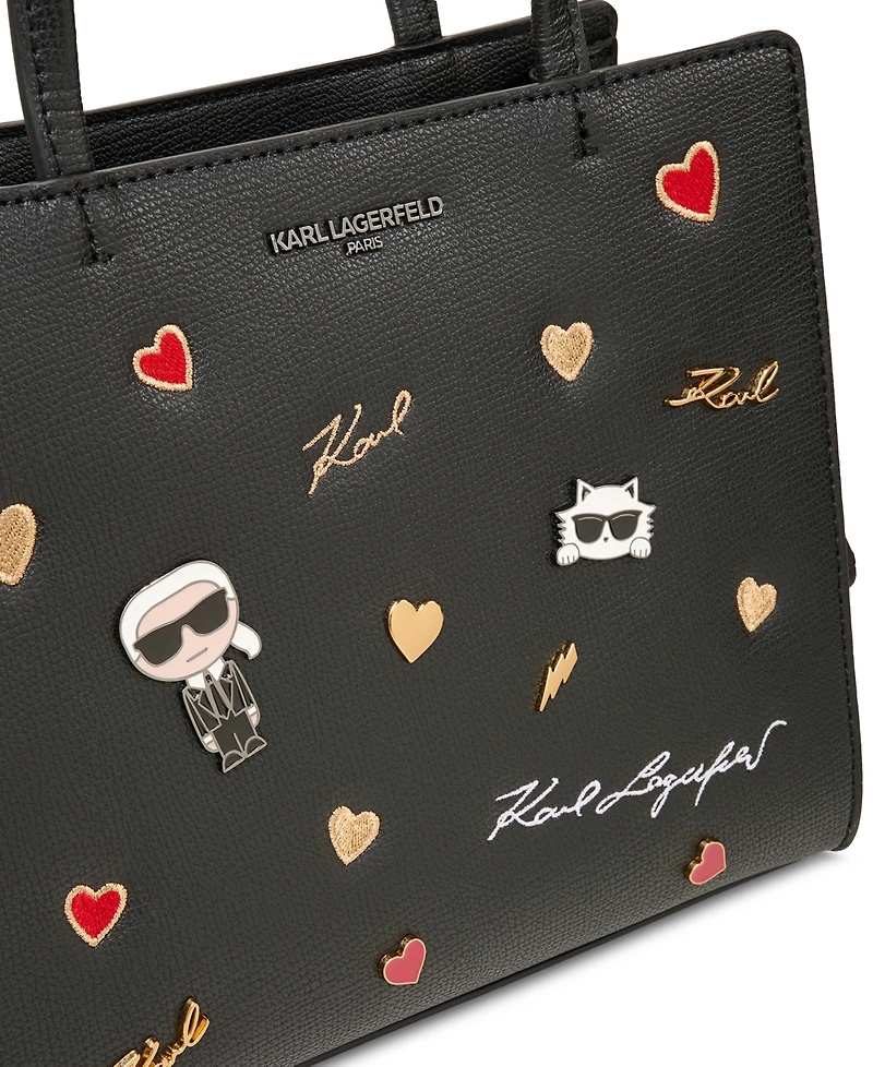 Karl Lagerfeld Paris Maybelle Satchel with Cate Pins